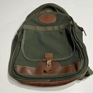 Vintage Orvis Battenkill Heavy Duty Canvas Leather Trim Hunter Green Hunting
